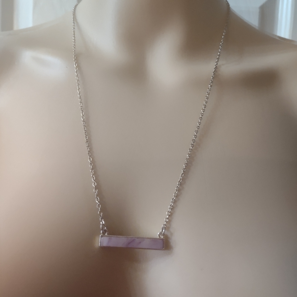 Gorgeous light purple stone women's necklace